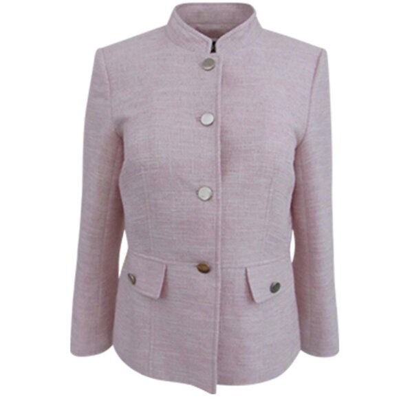Anne Klein Pink Tweed Bouclé Blazer - Picture 1 of 3
